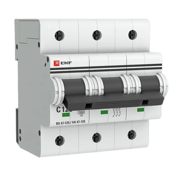 Авт. выкл. 3P 125А (C) 15кА ВА 47-125 PROxima EKF mcb47125-3-125C