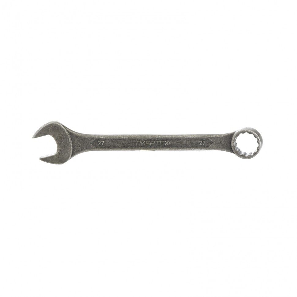 Ключ комбинированый, 27 mm, CrV, фосфатированный, ГОСТ 16983  Сибртех 14915