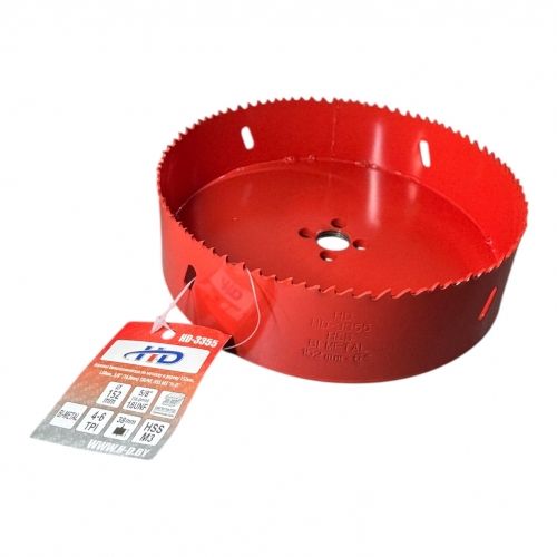 Коронка биметаллическая по металлу и дереву 152мм., L38мм., 5/8"-18UNF, HSS M3 H-D HD-3355