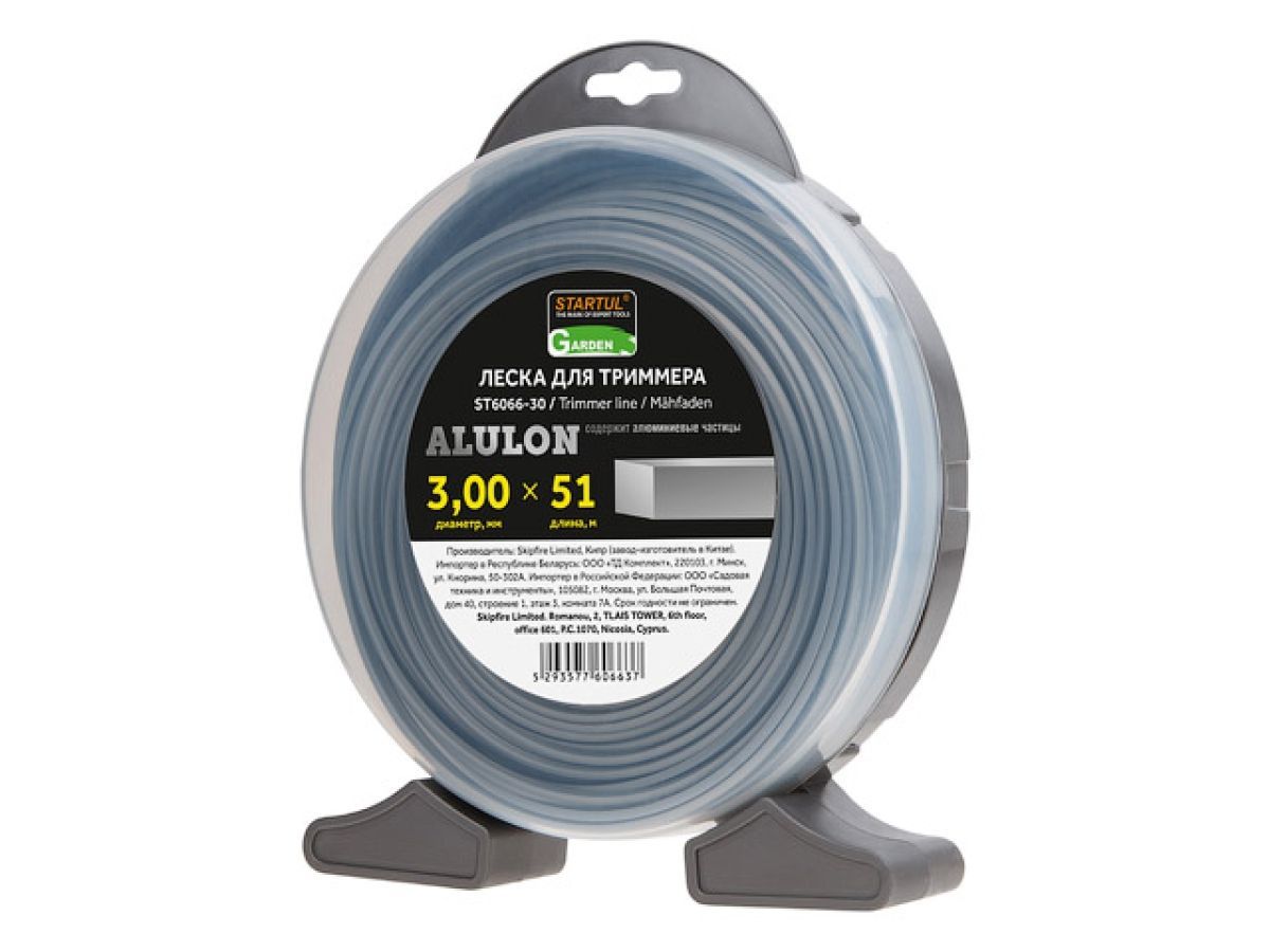 Леска ф 3.0 mm х 51 м квадратное сечение ALULON GARDEN STARTUL ST6066-30