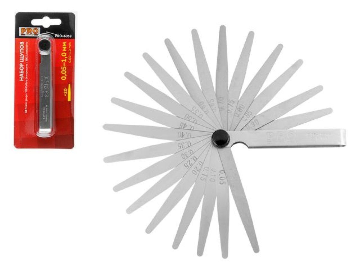 Набор щупов 0.05-1mm 20шт. PRO (PRO-6059) STARTUL PRO-6059