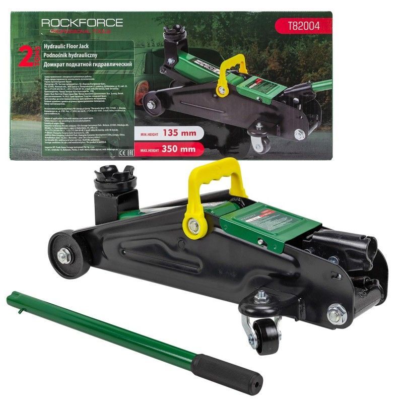 Домкрат подкатной гидравлический 2т (h min 135мм,h max 350мм) Rock FORCE RF-T82004
