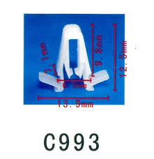 Клипса для крепления внутренней обшивки а/м универсальная пластиковая (100шт/уп.)  ...Forsage C0993(universal)