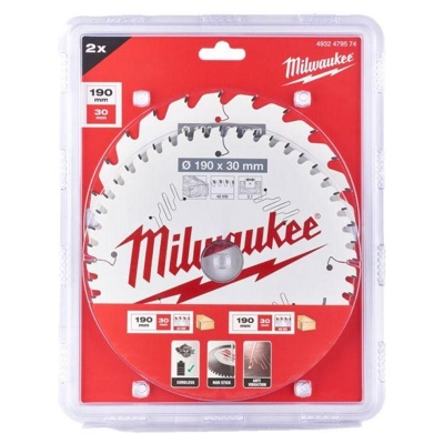 Диск пильный 190х2.1х30 мм/Z24_Z48 (дерево) набор 2 шт. MILWAUKEE Milwaukee 4932479574