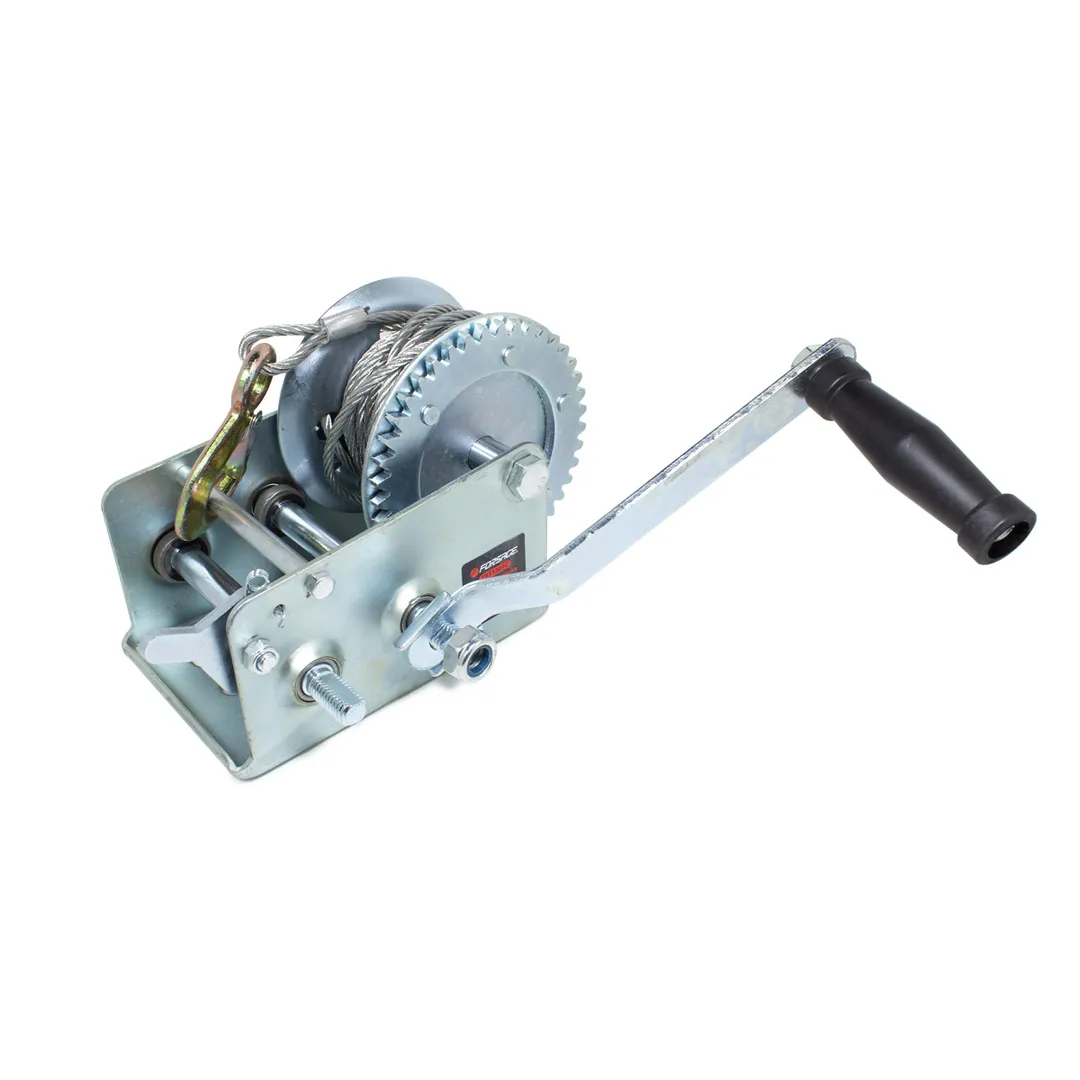 Лебедка ручная барабанная двухскоростная 1300 кг.  Forsage F-TRT1301C