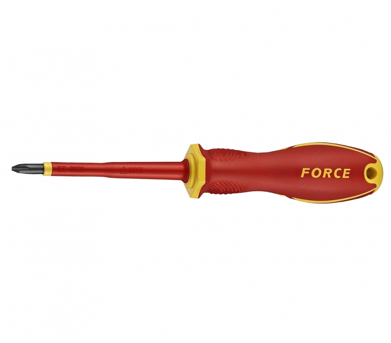 Отвертка диэлектрическая крестовая PH.1 80 L=190 мм. Force 711N1