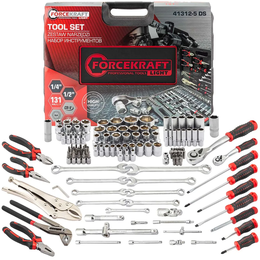 Набор инструментов 131пр. FORCEKRAFT LIGHT FK LIGHT-41312-5 DS
