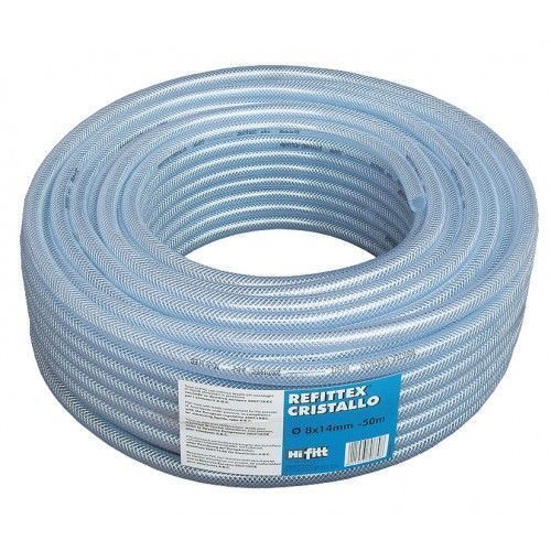 Шланг ПВХ армированный REFITTEX CRISTALLO 4х10мм. x 1м 30/90bar (кратно 100м), Италия  ...BRADAS TXRC04*10/100