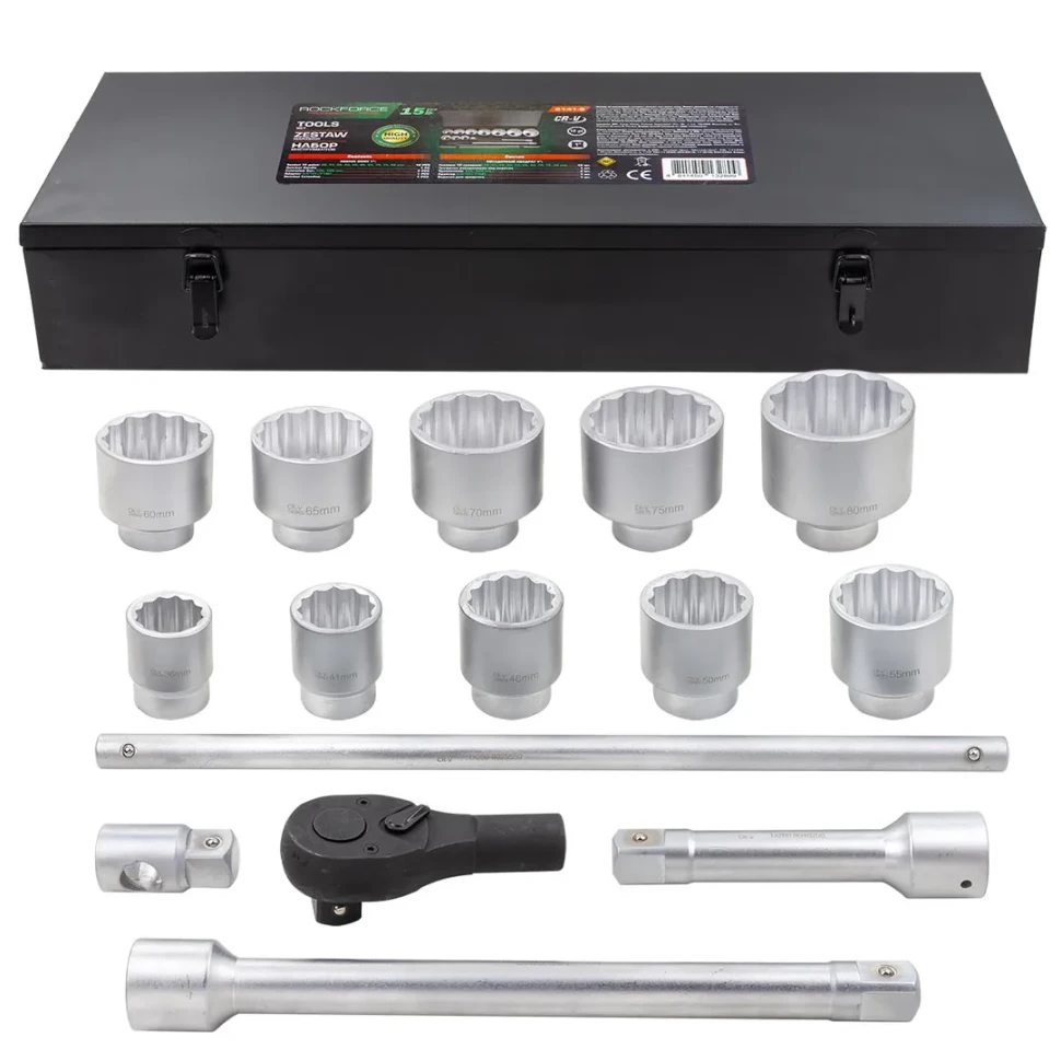 Набор инструментов 15пр. 1" (12гр.) RockFORCE RF-8141-9