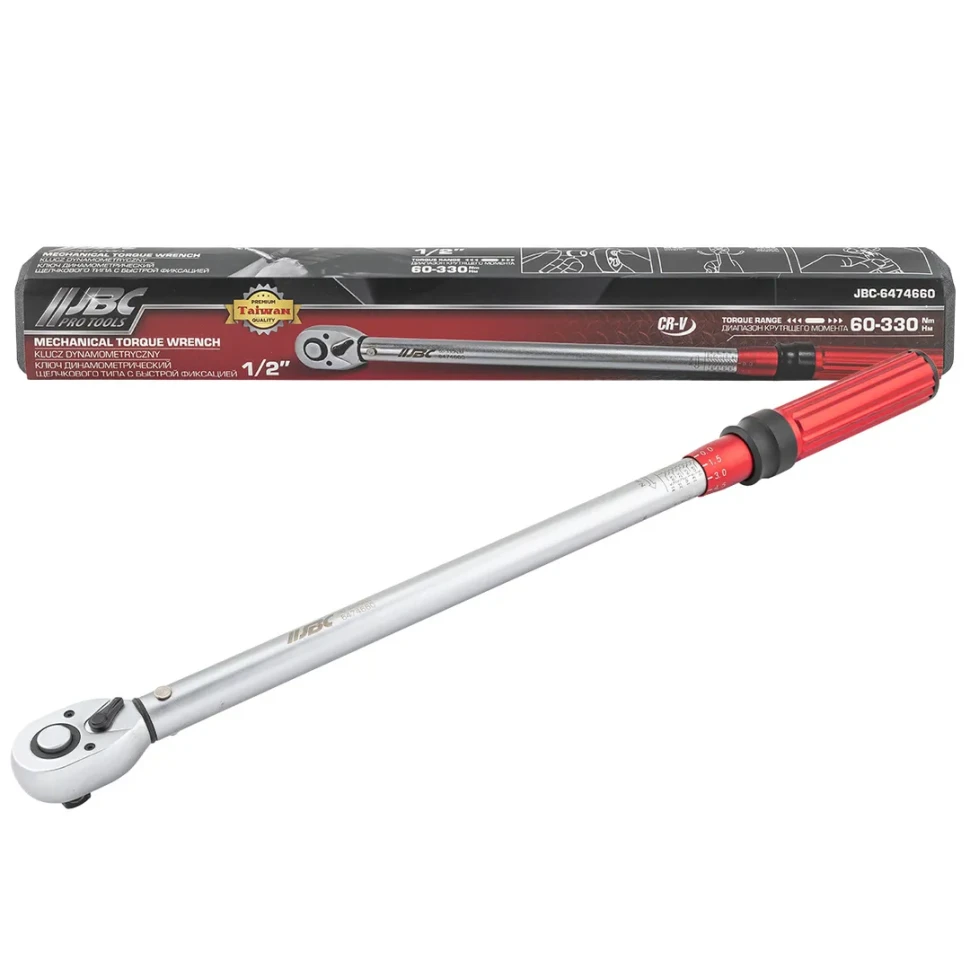 Ключ динамометрический щелчкового типа с быстрой фиксацией 60-330Нм, 1/2" JBC JBC-6474660