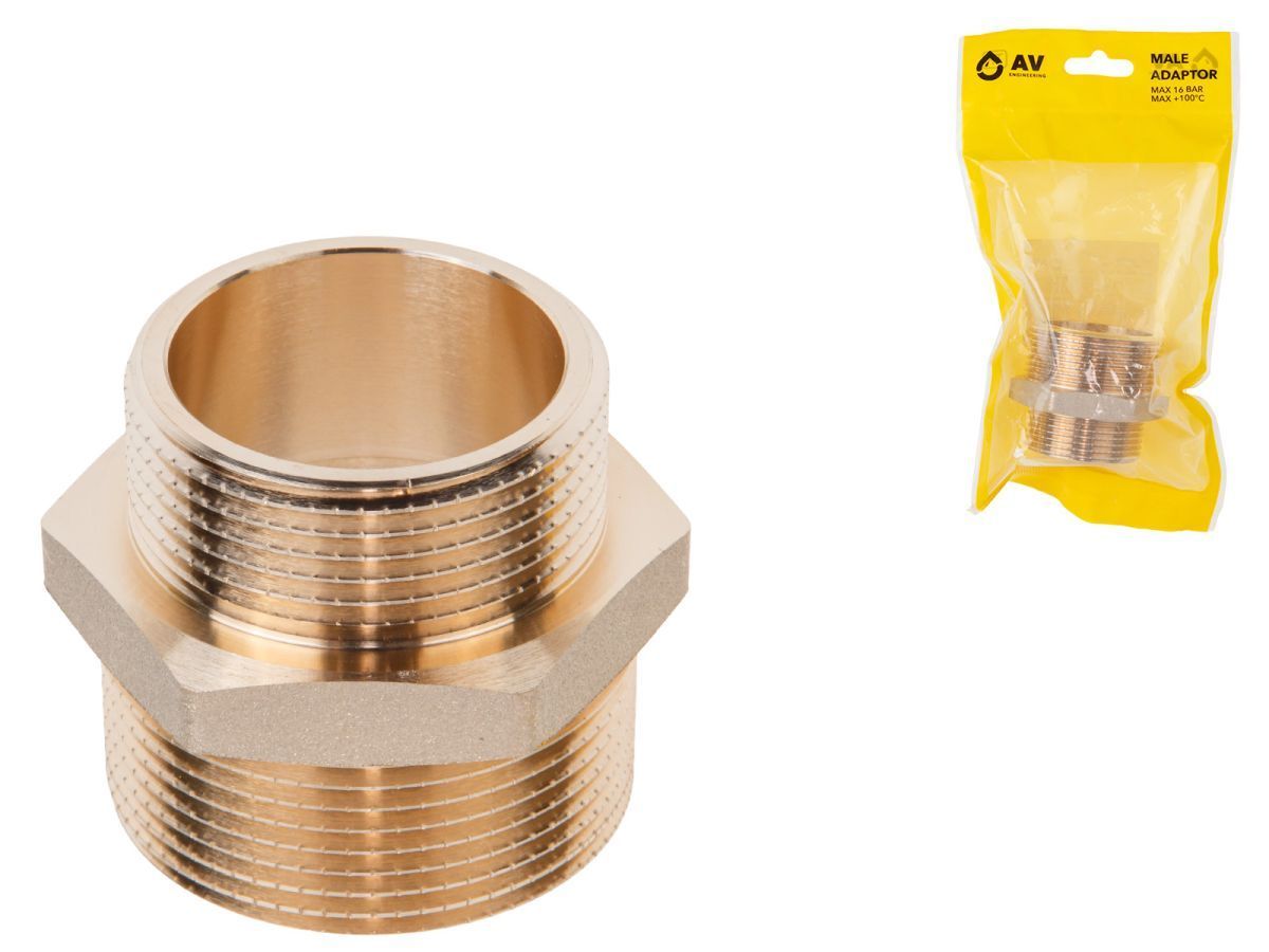 Ниппель ред. 1 1/2" нар. х 1 1/4" нар. AV Engineering AVE303018