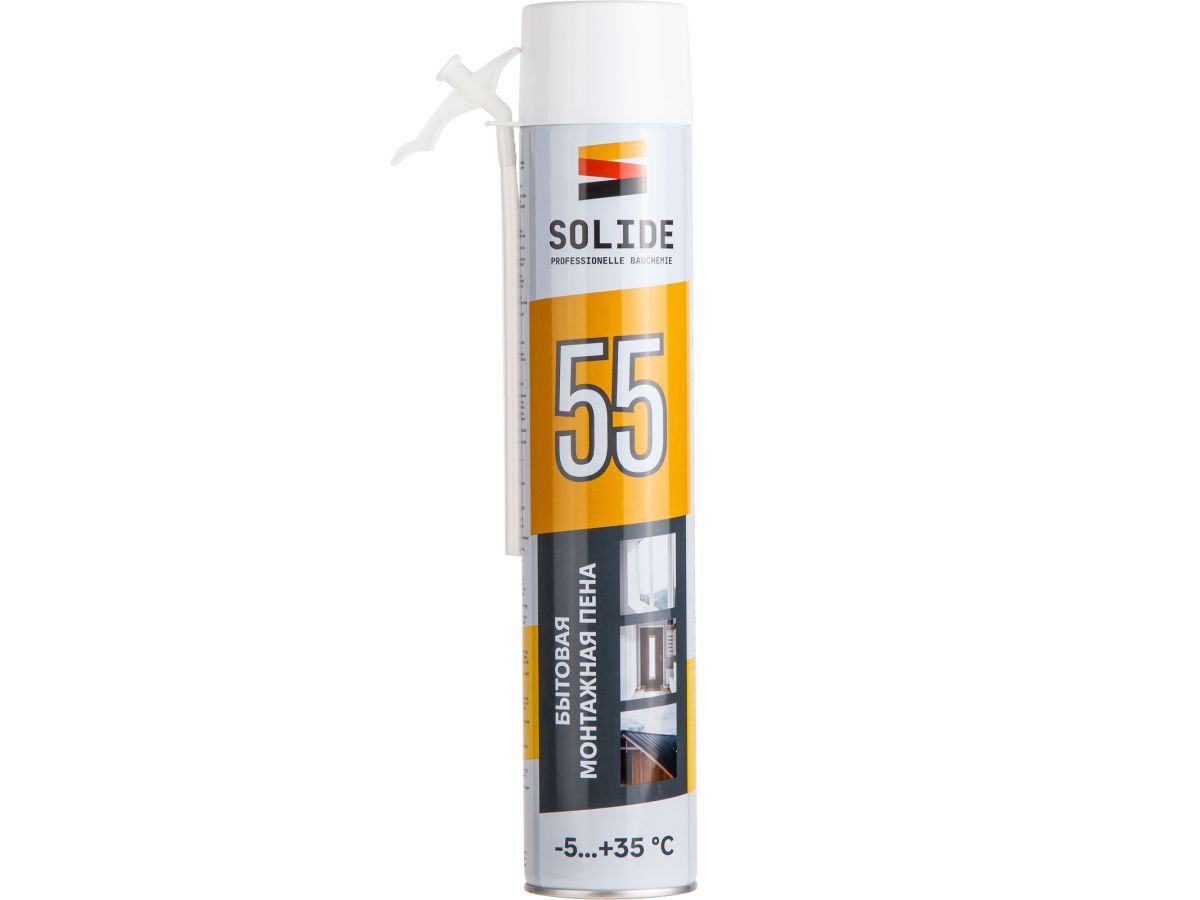 Пена монтажная бытовая всесезонная Foam 55 (750мл) SOLIDE SL-69898-1