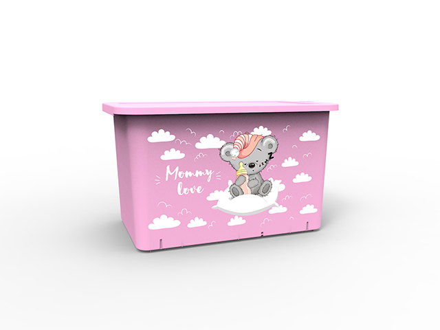 Контейнер для игрушек Mommy love 15.7 л, нежно-розовый (396*241*231 mm)  ...BEROSSI АС49163000