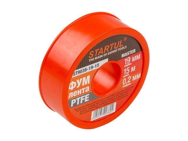 Фум-лента PTFE 19mmх15м MASTER (толщина 0.2mm) STARTUL ST9038-19-15