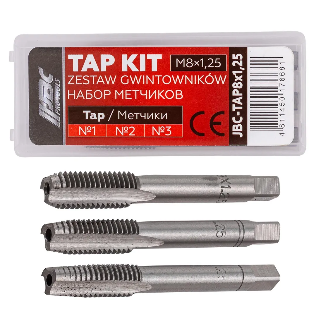 Метчик M8x1,25 (3шт)  JBC JBC-TAP8x1,25