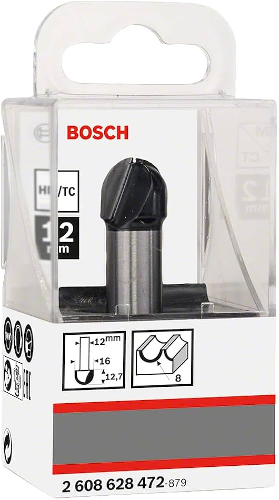 Фреза Галтельная R12 D24x16x57 / хв 12 мм BOSCH 2.608.628.473