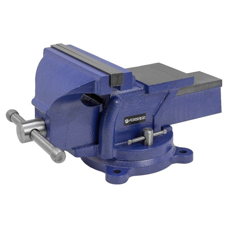 Тиски стальные поворотные с наковальней  8"-200мм  Forsage F-6540208W