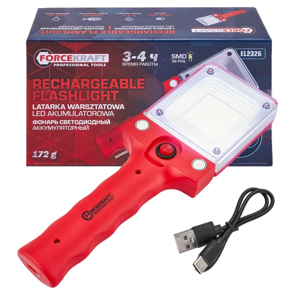 Фонарь светодиодный аккумуляторный  FORCEKRAFT FK-EL2326