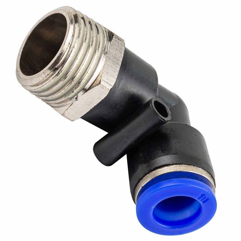 Фитинг угловой для пластиковых трубок 10мм с наружной резьбой 1/2" Forsage F-SPL10-04