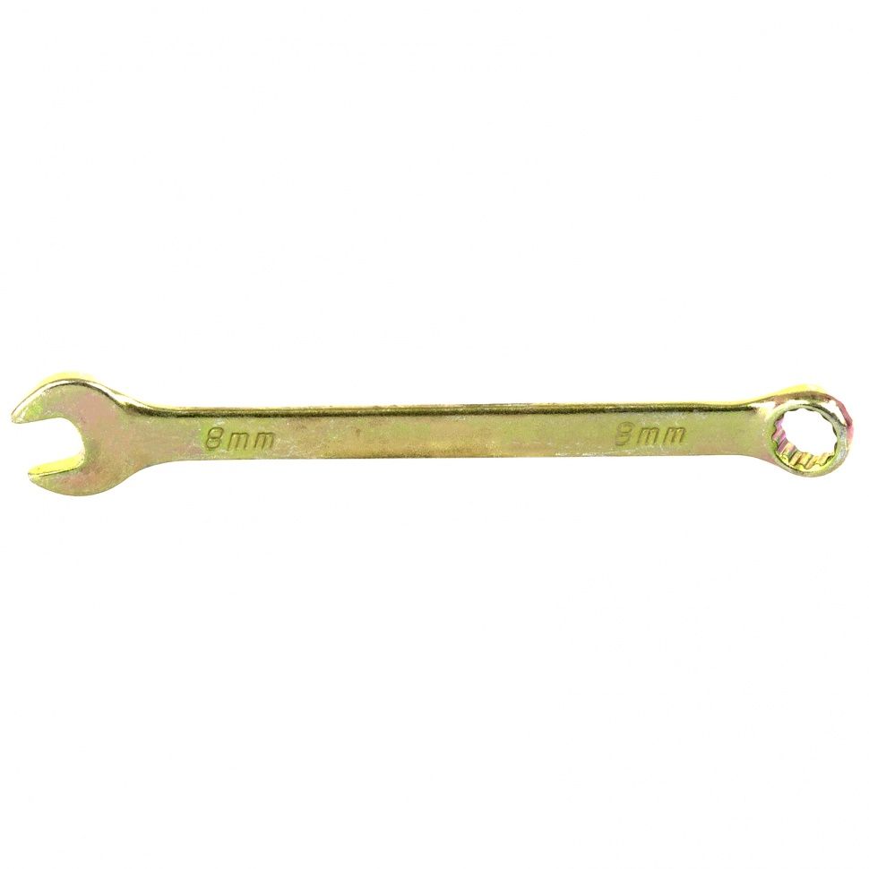 Ключ комбинированный, 8 mm, желтый цинк  Сибртех 14974