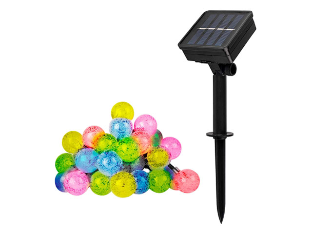 Светильник садовый на солнечной батарее SLR-G05-30M  (гирлянда, шарики, мультицв)  ...ФАZА 5033375