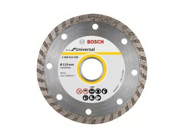 Алмазный круг 125х22 mm универсальный Turbo ECO UNIVERSAL (сухая резка)  ...BOSCH 2608615046
