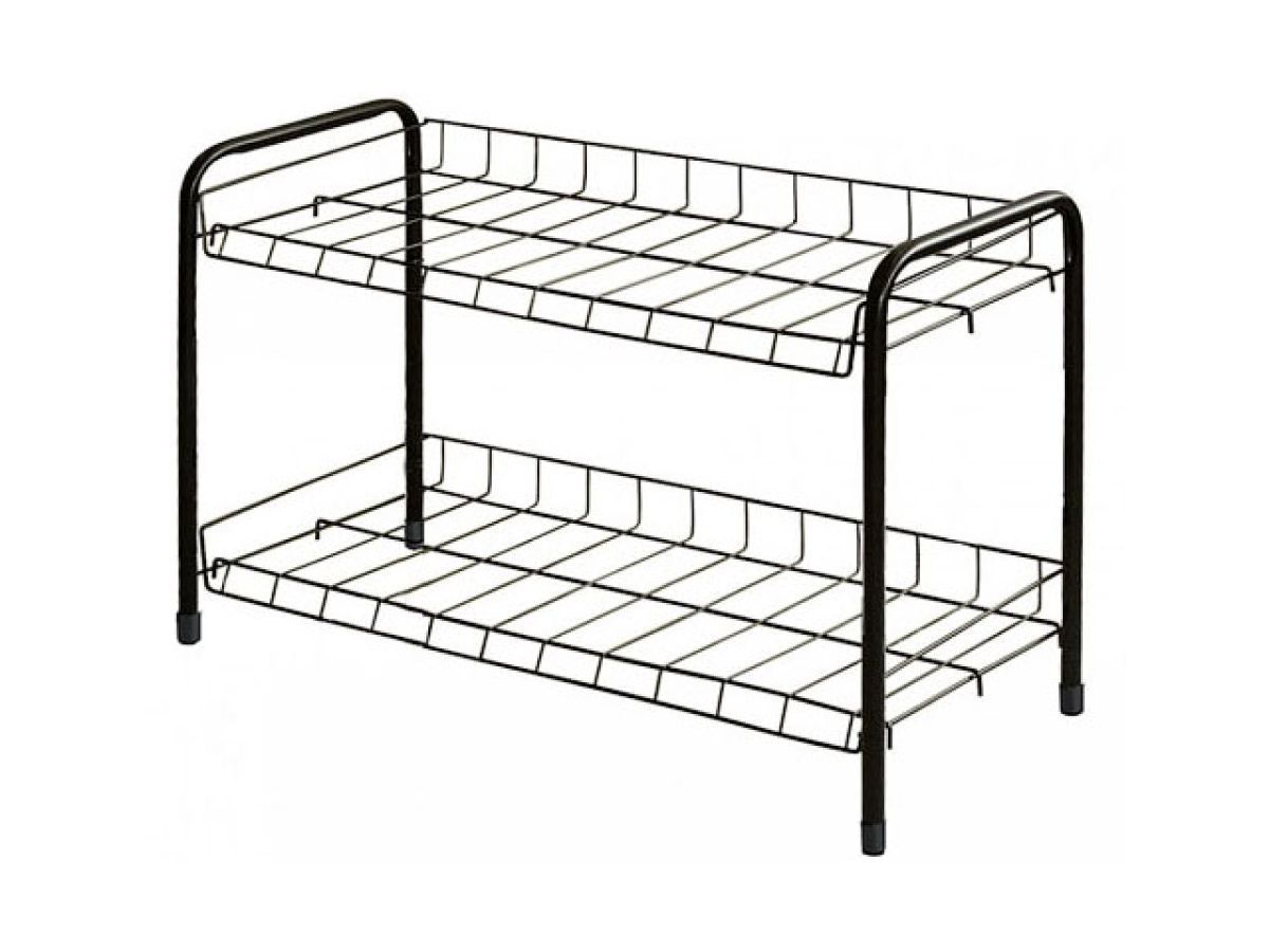Этажерка для обуви 2-х секционная, 660х280х440 mm, черный NIKA ЭТ3/Ч