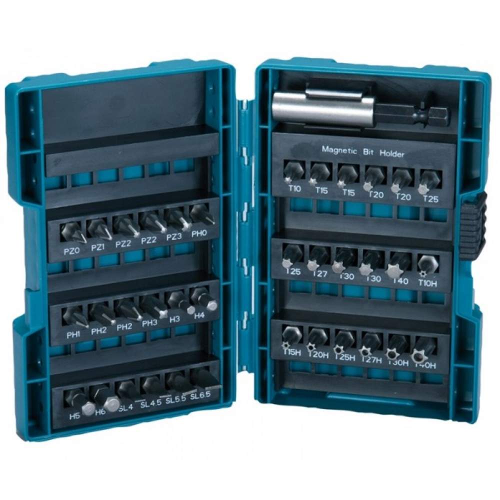 Набор бит (37 шт) с магнитным держателем  MAKITA B-28606