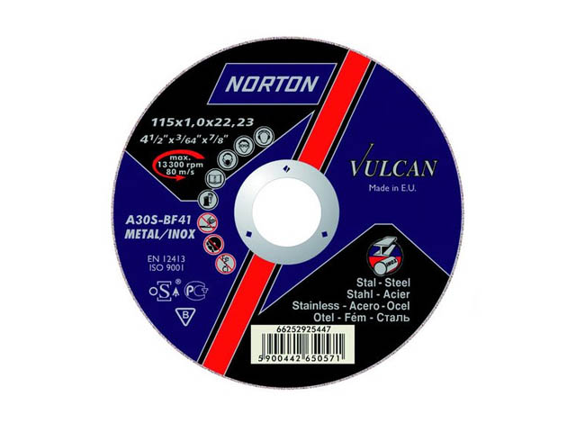 Круг обдирочный 125x6.4x22.2 mm для металла Vulcan  NORTON 66252830804