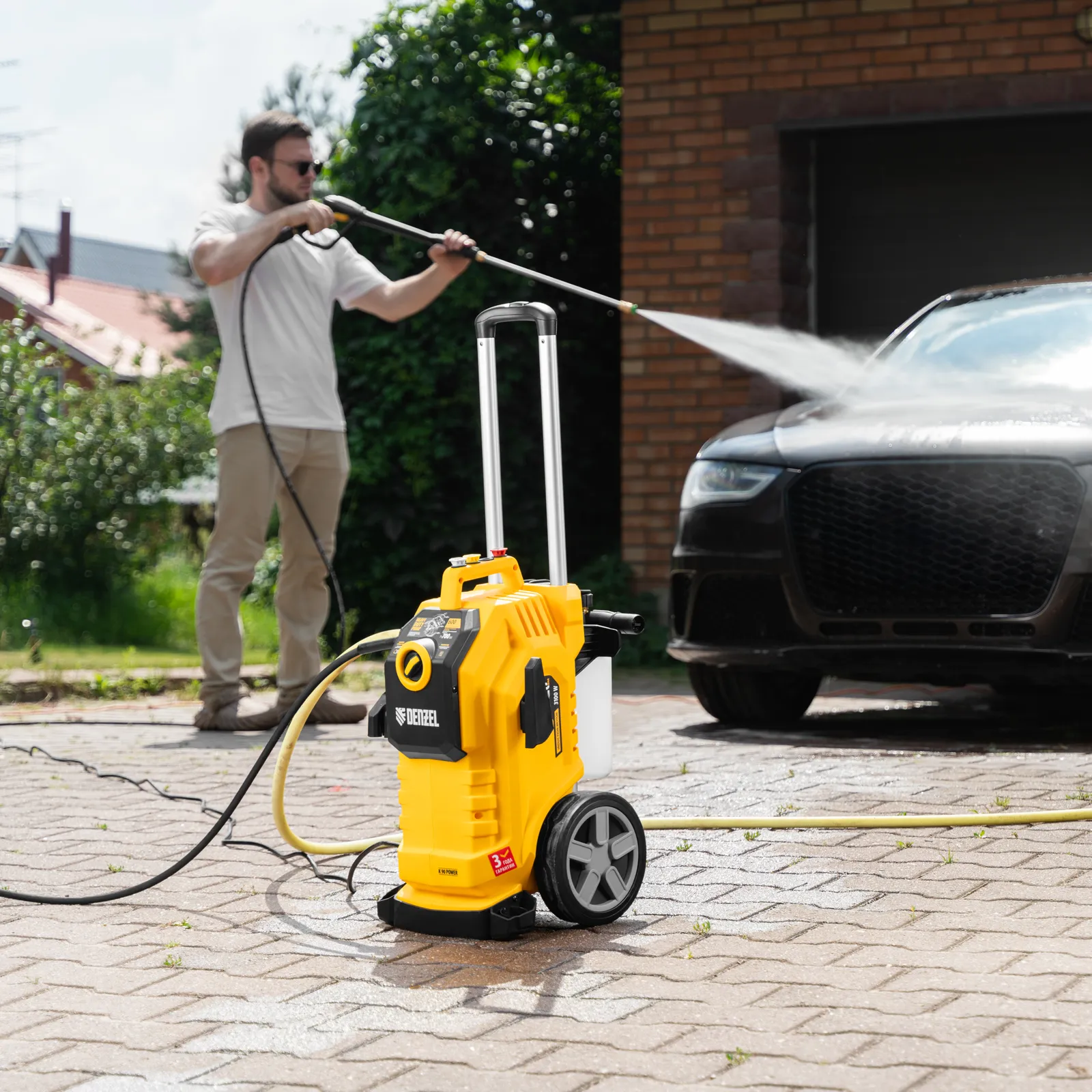 Моечная машина высокого давления K 50 Power, 2100 Вт, 150 бар, 600 л/ч, асинх. двиг. DENZEL 58271