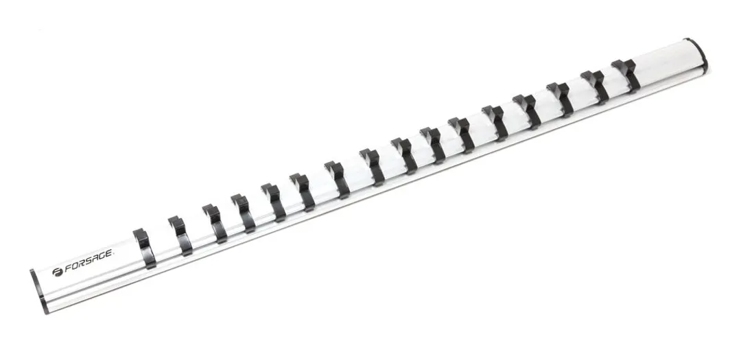 Планка-держатель магнитная для головок 1/4" на 16 предметов Forsage F-819206M
