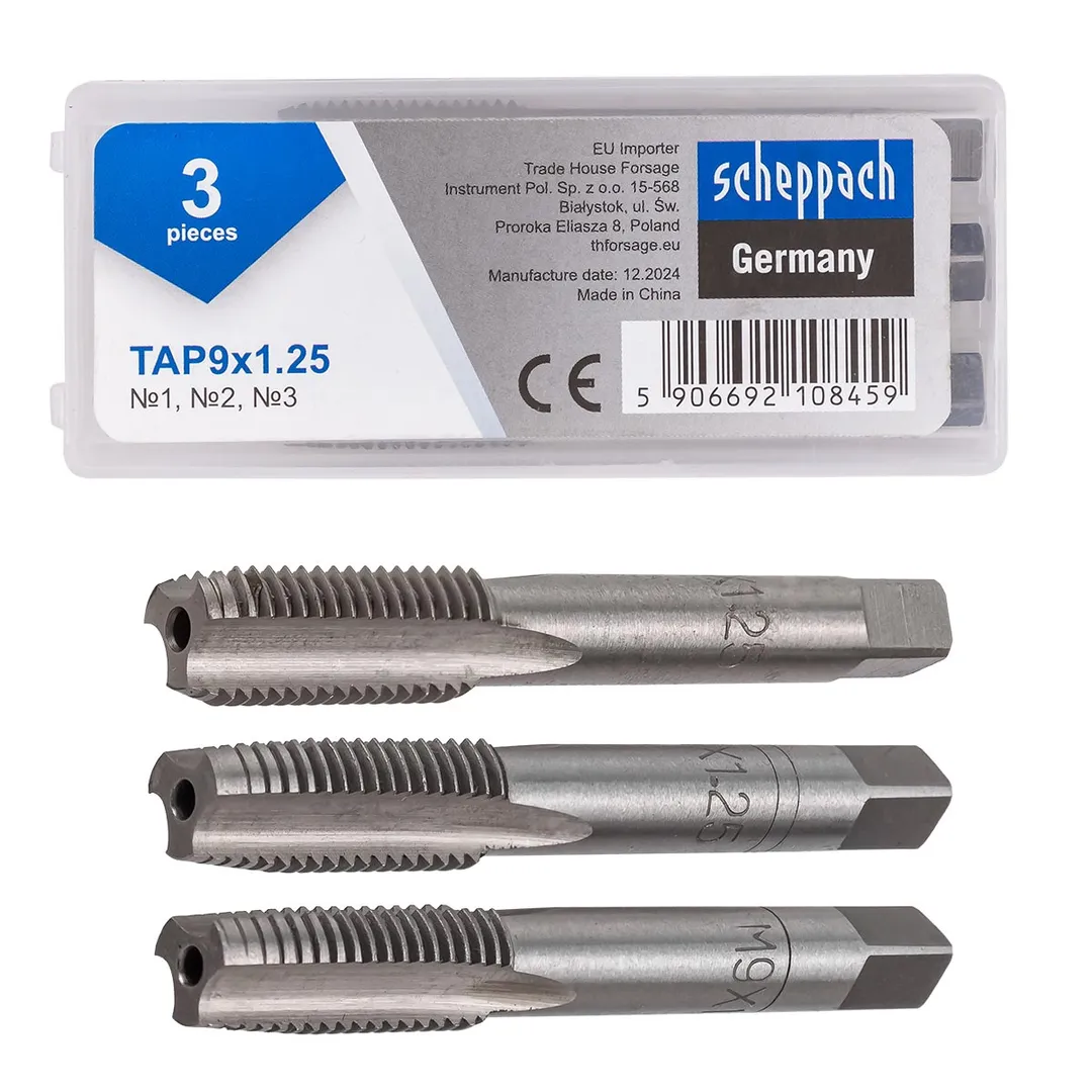 Метчик M9x1,25 (3шт)  Scheppach Sch-TAP9x1,25