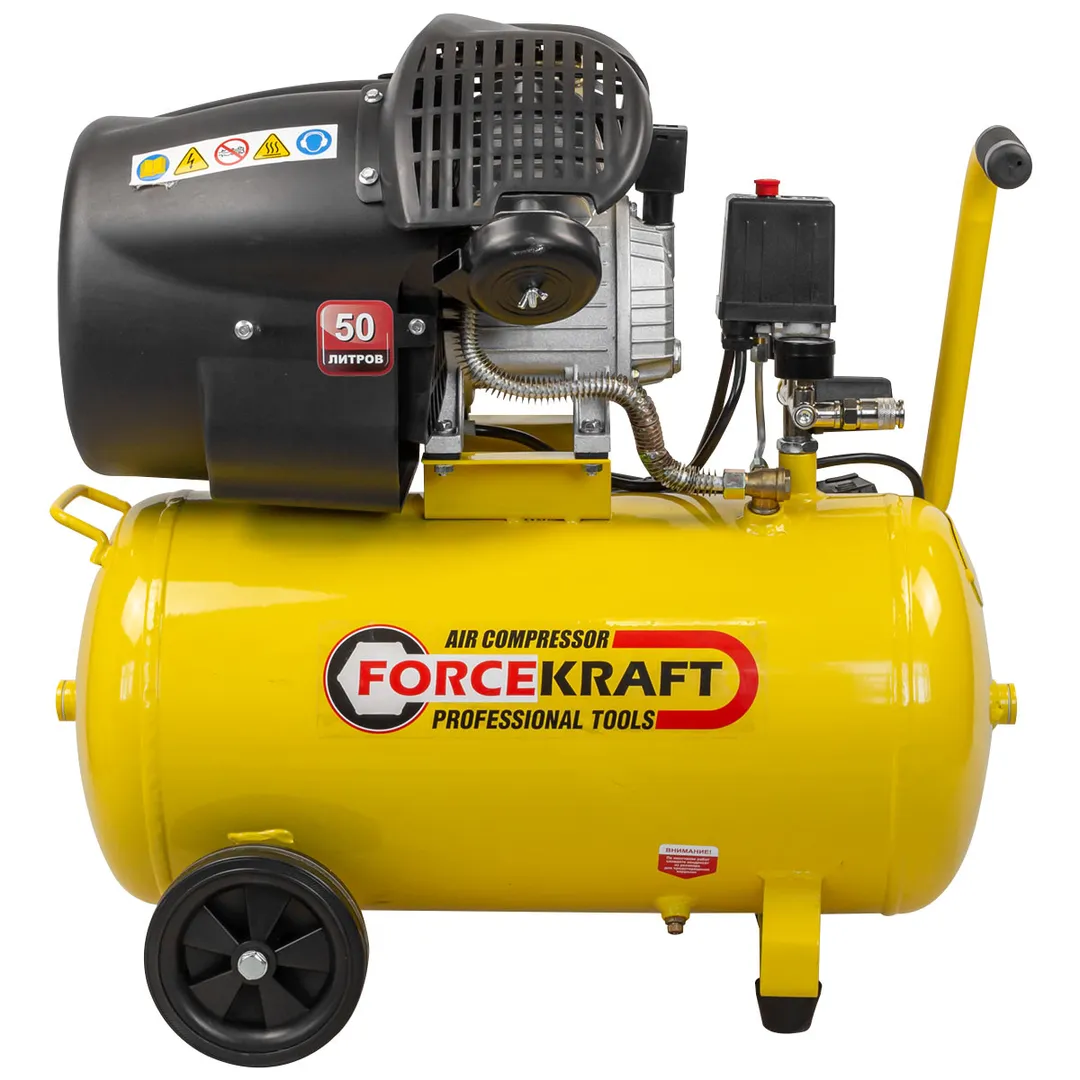 Компрессор 2-х поршневой с прямым приводом ,50л, 8 бар, 320л/м, 1100W, 230V) FORCEKRAFT FK-V30/50