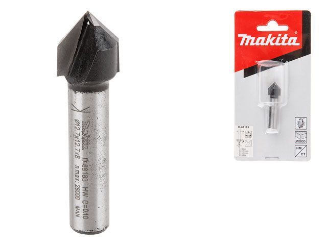 Фреза__V-образная 90° 12.7x12.7x45 / хв 8 мм MAKITA D-68183