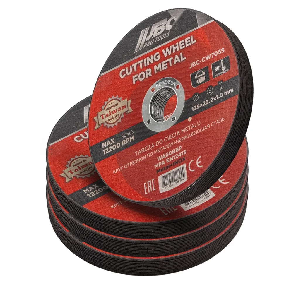 Круг отрезной по металлу и нержавеющей стали 125x1.0x22.2мм (к-т 40 шт) JBC JBC-CW705S[к-т 40 шт.]