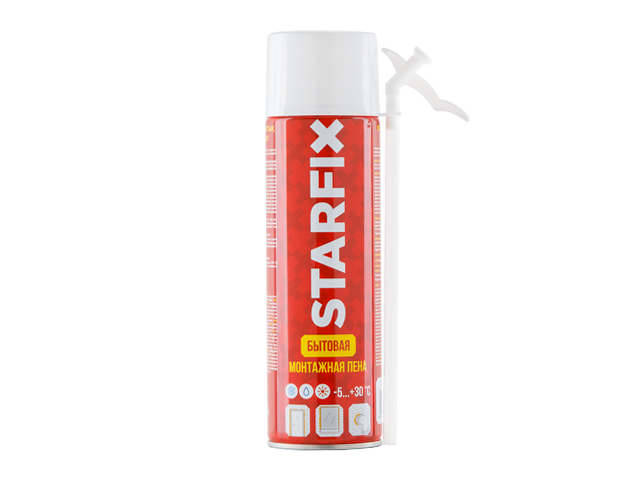 Пена монтажная бытовая всесезонная Straw Foam, 500мл,  STARFIX SM-66248-1
