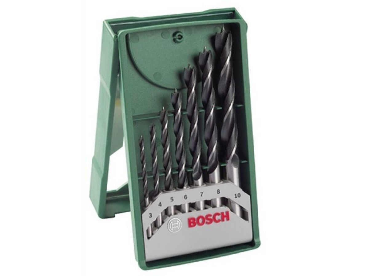 Набор сверл по дереву 3-4-5-6-7-8-10мм, 7шт, BOSCH 2607019580