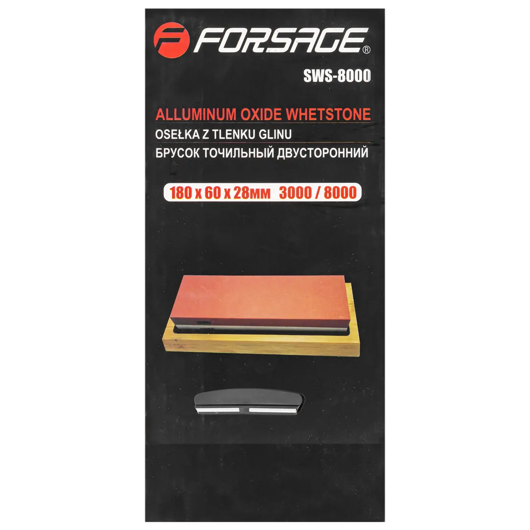Брусок точильный двусторонний 180x60x28mm 3000/8000  Forsage F-SWS-8000