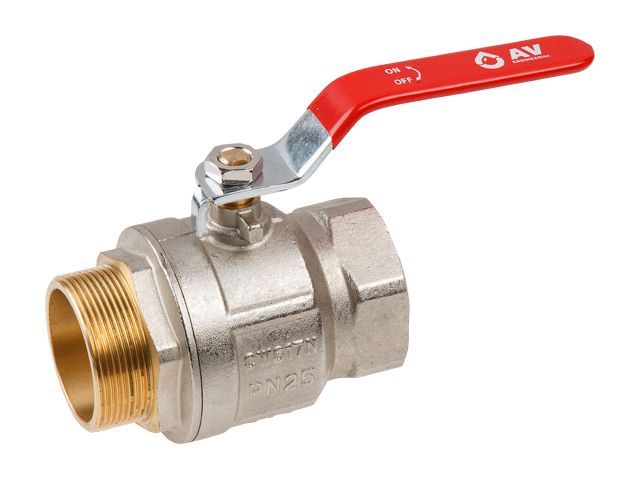 Кран шаровый 2" наружная-внутренняя резьба ручка PN25 AV Engineering AVE091002