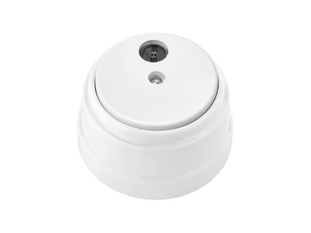 Розетка 1-ая телевизионная (открытая) белая, Ретро BYLECTRICA ТР-5241