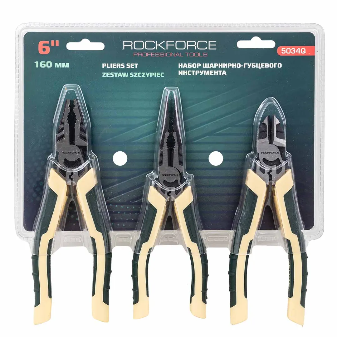 Набор шарниро-губцевого инструмента, 3пр. RockFORCE Rock FORCE RF-5034Q