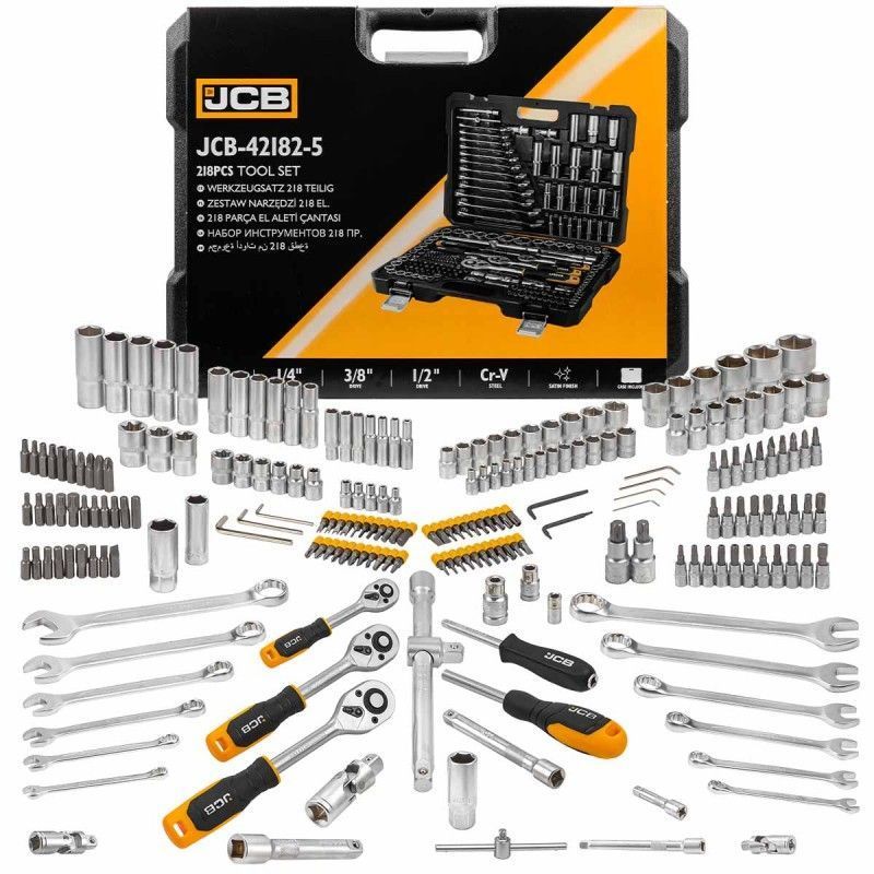 Набор инструментов 218пр. 1/4'',3/8'',1/2''(6гр.)  JCB JCB-42182-5
