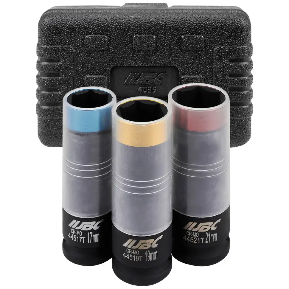 Головки ударные глубокие тонкостенные, набор 3пр., 1/2" (17, 19, 21мм) JBC JBC-4035