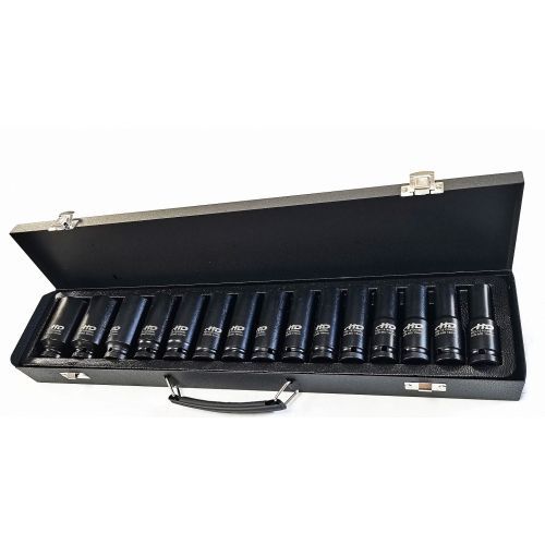 Головки торцевые ударные 1/2" 6гр. 10-32мм L78мм СrMo, набор 15 предметов H-D HD-12103206BLS