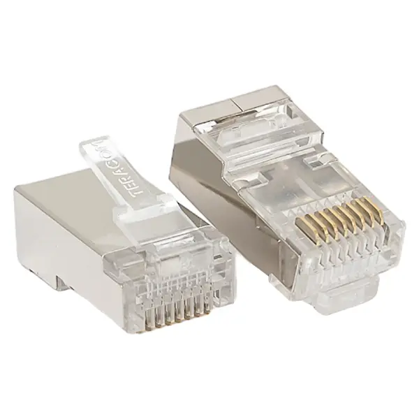 Коннектор RJ-45 TERACOM экран. 8P8C Cat.5E универс. (упак.20шт) EKF TRC-PLUG-5EFTP-20