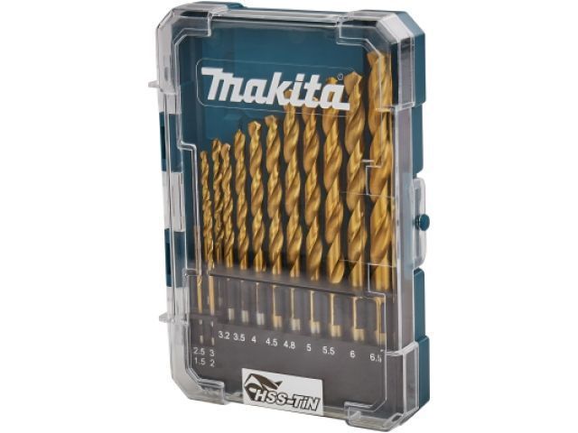 Набор сверл по металлу HSS-TiN Economy 1.5-6.5 мм (13 шт) MAKITA D-72855