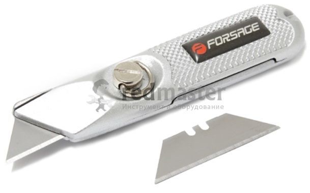 Нож универсальный в металлическом корпусе с запасными лезвиями 2шт,  ...Forsage F-5055P44