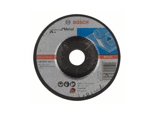 Круг обдирочный 125x6x22.2 mm для металла Standart BOSCH 2608603182