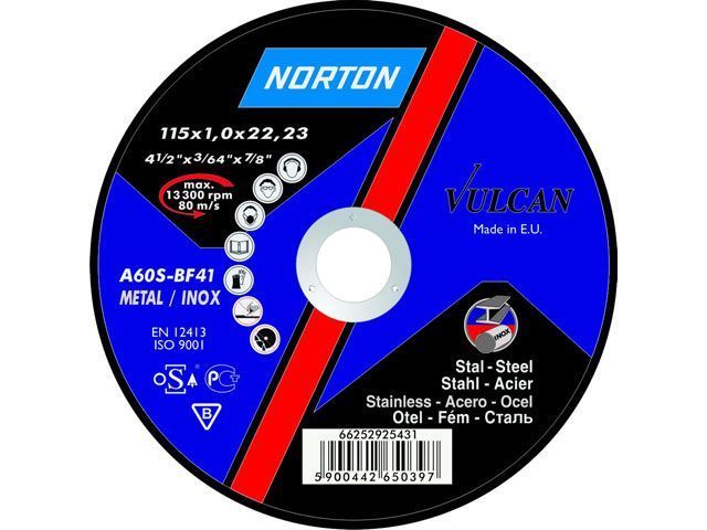 Круг отрезной 230x2.0x22.2 mm для металла Vulcan  NORTON 66252925441