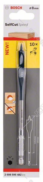 Сверло перовое 8х152 Self Cut Speed с ш.х., BOSCH 2.608.595.482